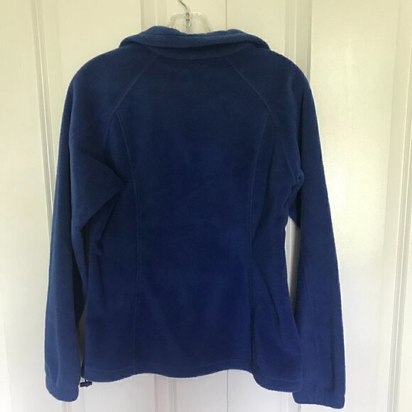Columbia royal blue fleece zippered jacket, 2 front pockets, cinch at hem, S - Picture 6 of 6